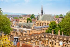 Cityscape of Oxford. Oxfordshire, England