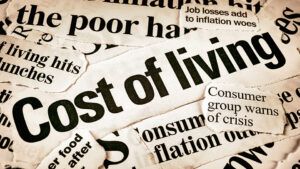 Newspaper headlines warn of high cost of living