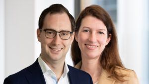 Jonathan Hick, investment director, and Lindsay Smart, head of sustainability, at Triple Point
