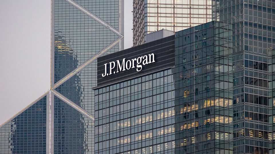 Hong Kong - April 14, 2022 : JP Morgan building is seen in Central financial district, Hong Kong.